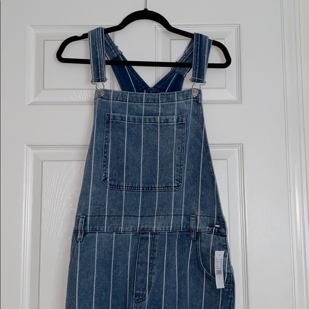 pacsun striped overalls